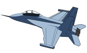 jet-clipart-a-blue-and-white-fighter-jet-flying-in-the-sky