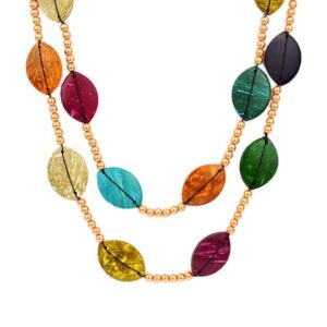 jewelry-clipart-a-multi-colored-necklace-with-gold-beads-and-chain