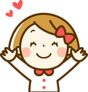 joy-clipart-a-girl-with-her-arms-up-and-hearts-flying-around