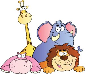 jungle-animals-clipart-a-group-of-animals-sitting-next-to-each-other