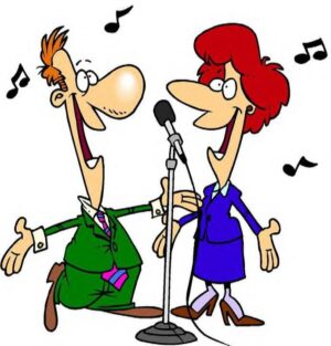 karaoke-clipart-a-cartoon-of-two-people-singing-into-microphone