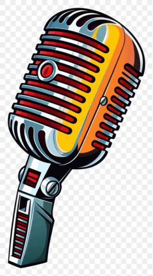 karaoke-clipart-a-microphone-with-red-and-yellow-color