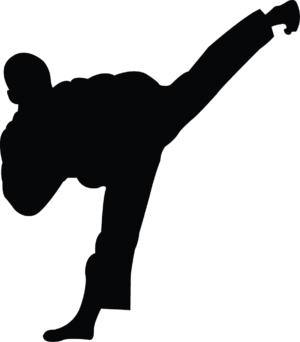 karate-clipart-a-silhouette-of-man-kicking-kick