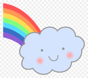 kawaii-clipart-a-rainbow-and-cloud-with-smile-on-it