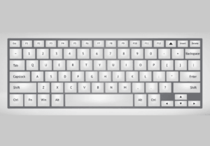 keyboard-clipart-a-white-keyboard-with-black-key