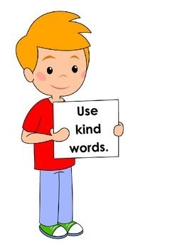 kind-words-clipart-a-boy-holding-sign-that-says-i-m