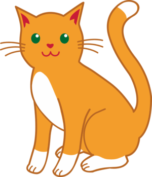 kitten-clipart-a-cartoon-cat-sitting-down-with-its-eyes-closed