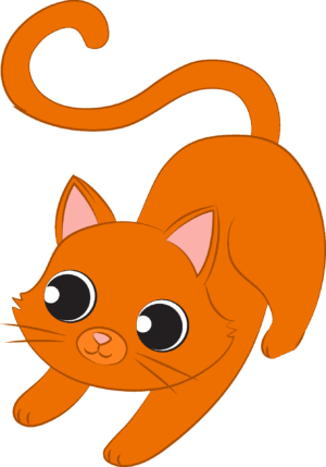 kitty-clipart-a-cartoon-cat-with-big-eyes-and-tail