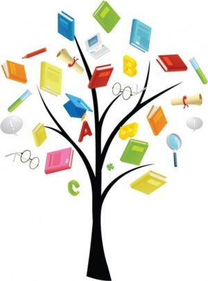 knowledge-clipart-a-tree-with-books-flying-out-of-it
